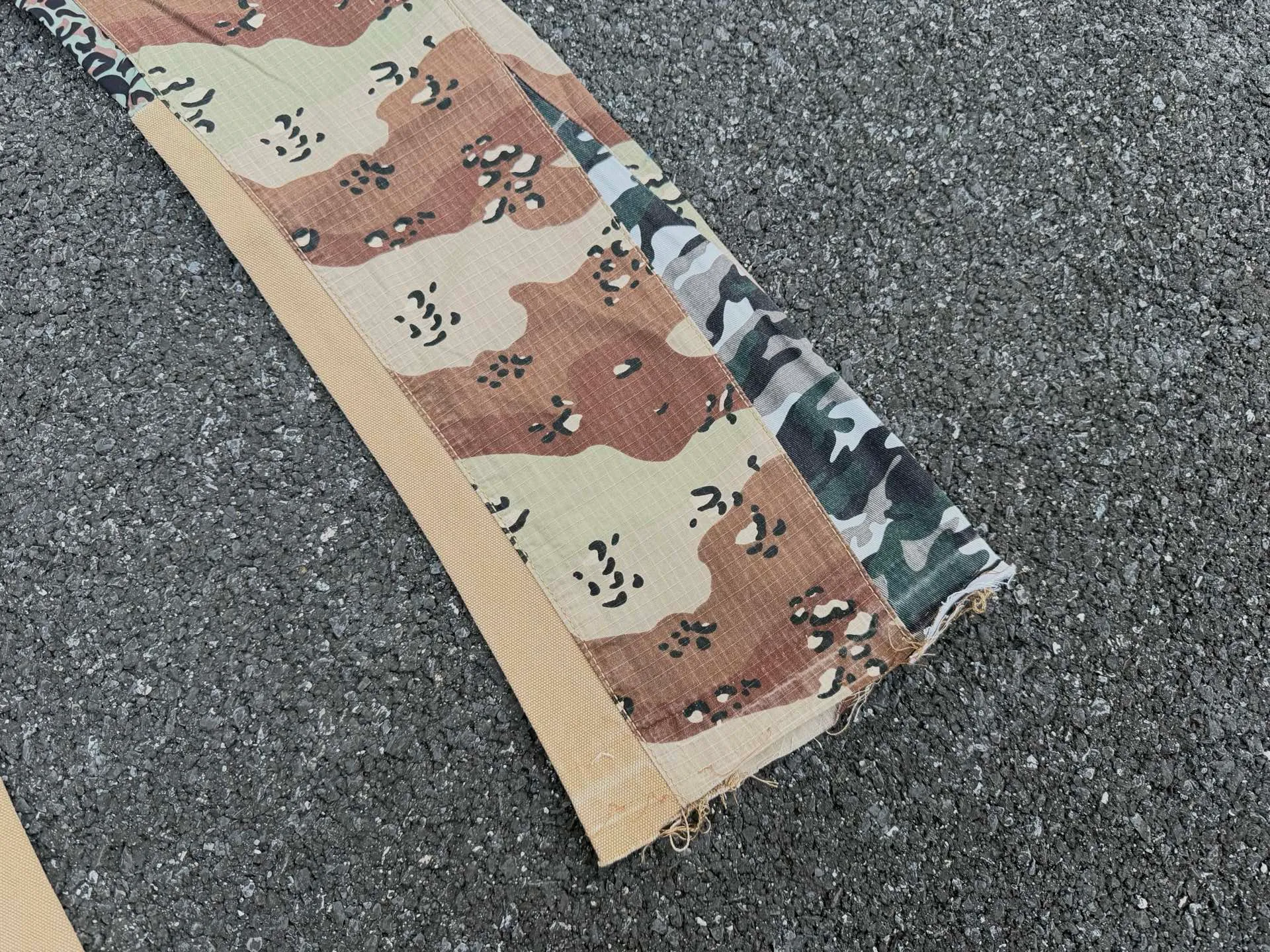 P250💰GA04 GALLERY DEPT. Desert camouflage spliced ​​overalls American high street loose multi-pocket micro-flare casual trousers Code number: 28 30 32 34 36